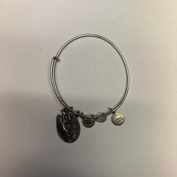 Alex and Ani Silver-Tone Bangle Bracelet 2015 Guardian Angel of Love Surround Me - Picture 4 of 5